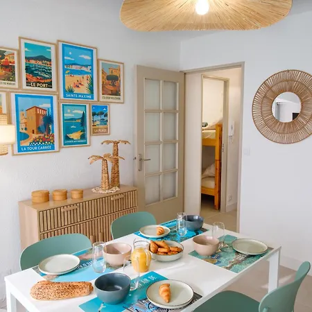 Lägenhet T2 Renove Premium - Parking Prive - Clim - 300 M - Wifi - Balcon Sainte-Maxime
